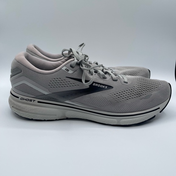 Brooks Ghost 15 Mens 14 Shoes Gray Running Walking Sneaker Gym 1103931D098 main image 9
